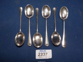A set of six silver teaspoons, Sheffield 1931.