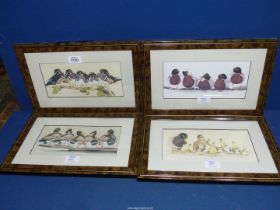 Four Art Lamay framed and mounted duck prints to include; 'The Bachelors', 'The Boys',