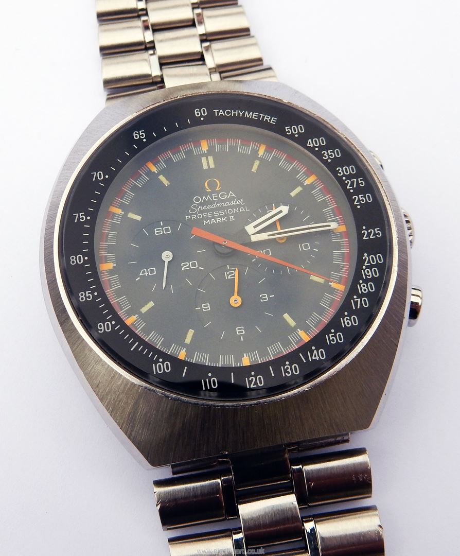 A Circa 1969 Stainless Steel Omega Speedmaster Professional Mark II Chronograph Bracelet Watch, Ref. - Image 2 of 7