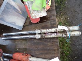 A pair of Simon's Anti-Cavitation front forks.