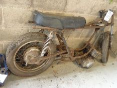 A Suzuki T500 frame, unitary two-stroke, twin cylinder,