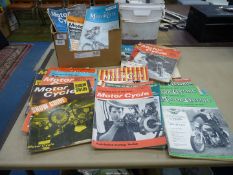 A quantity of motorcycle magazines mostly 1950s and 1960s.