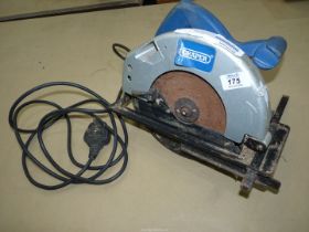 A Draper 230 volt/1300 watt hand-held Rip-Saw with an 185 mm diameter Tungsten Carbide tipped blade.