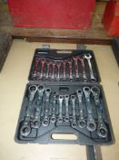 A cased 20-piece combination Spanner and double-ended ratchet spanner set (in metric and A/F).
