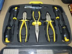 An eight piece insulated electrical tool set.