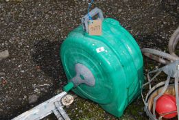 A wind-up retractable Hose reel.