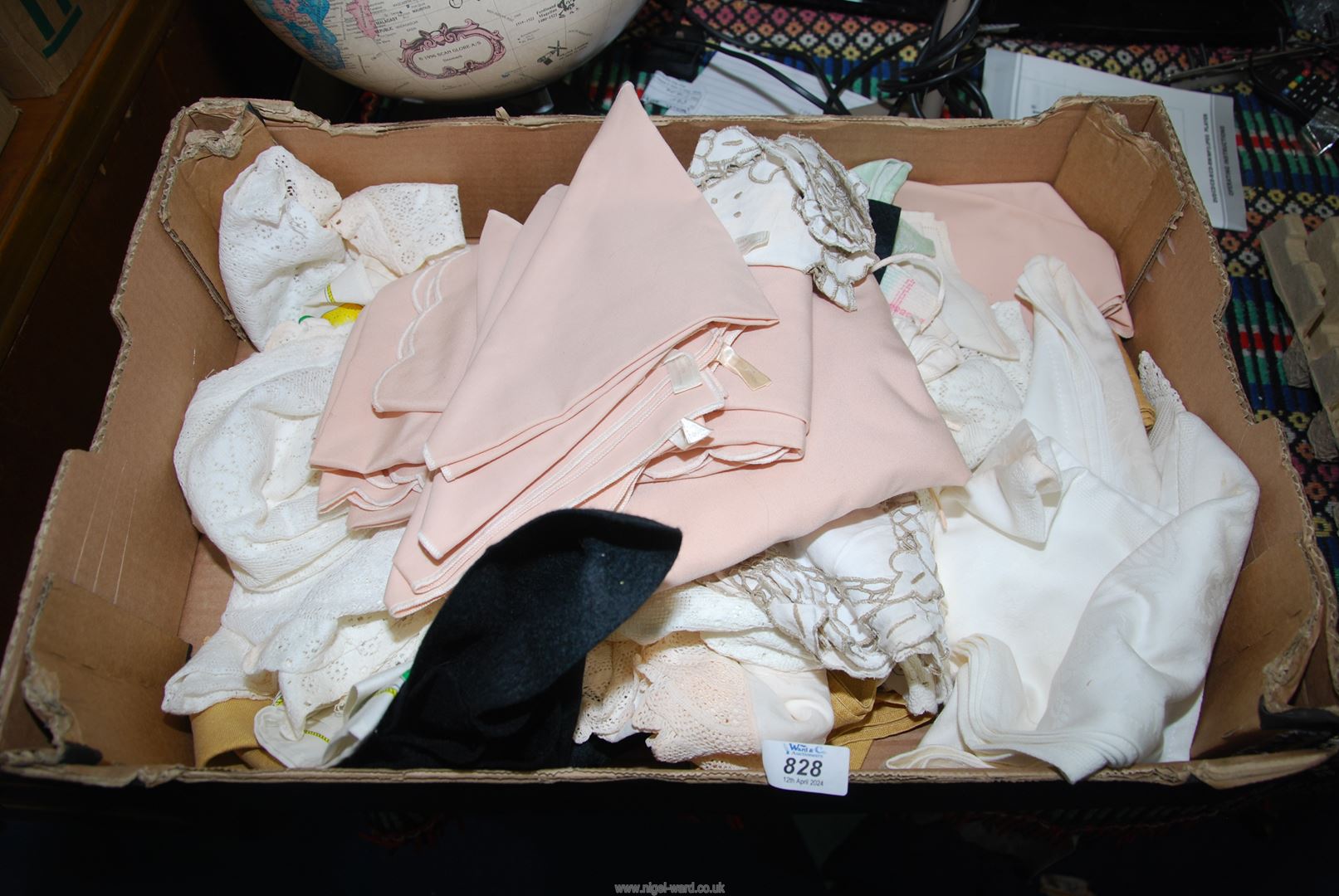 A quantity of linen; table cloths, etc.