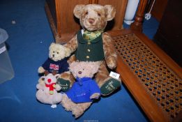 A box of Harrods Teddy Bears 1999, a Wilber Teddy etc.