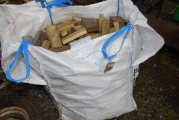 A large bag of softwood offcuts.