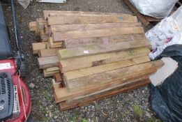 A quantity of 3" x 3" timber.