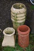 Three chimney Pots, 30'', 17'' and 13'' high.