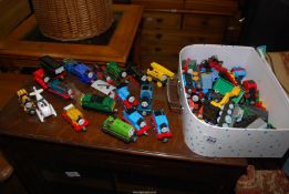 A collection of Thomas The Tank Engine & Friends Take N Play Die cast Toys.