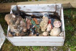 A large quantity of garden ornaments, gnomes, etc.