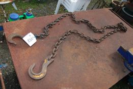 A long tushing chain with hook at each end.