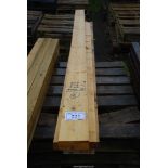 Five lengths of softwood timber 3 @ 8" x 2" , 1 @ 6" x 2", 1 @ 7" x 2" and average over 100".