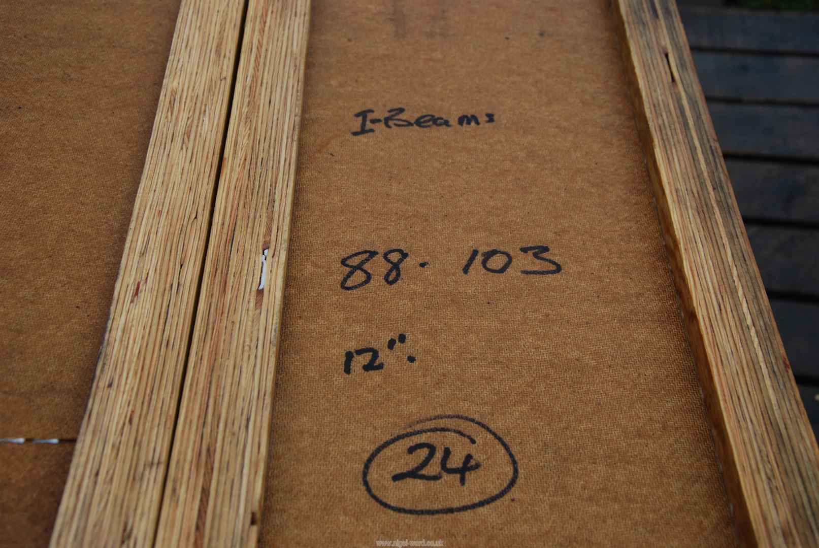 24 lengths of i-beams 88" to 103" long and 12" wide. - Image 2 of 2