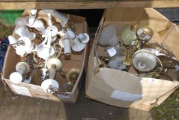 A large quantity of ceiling lights.