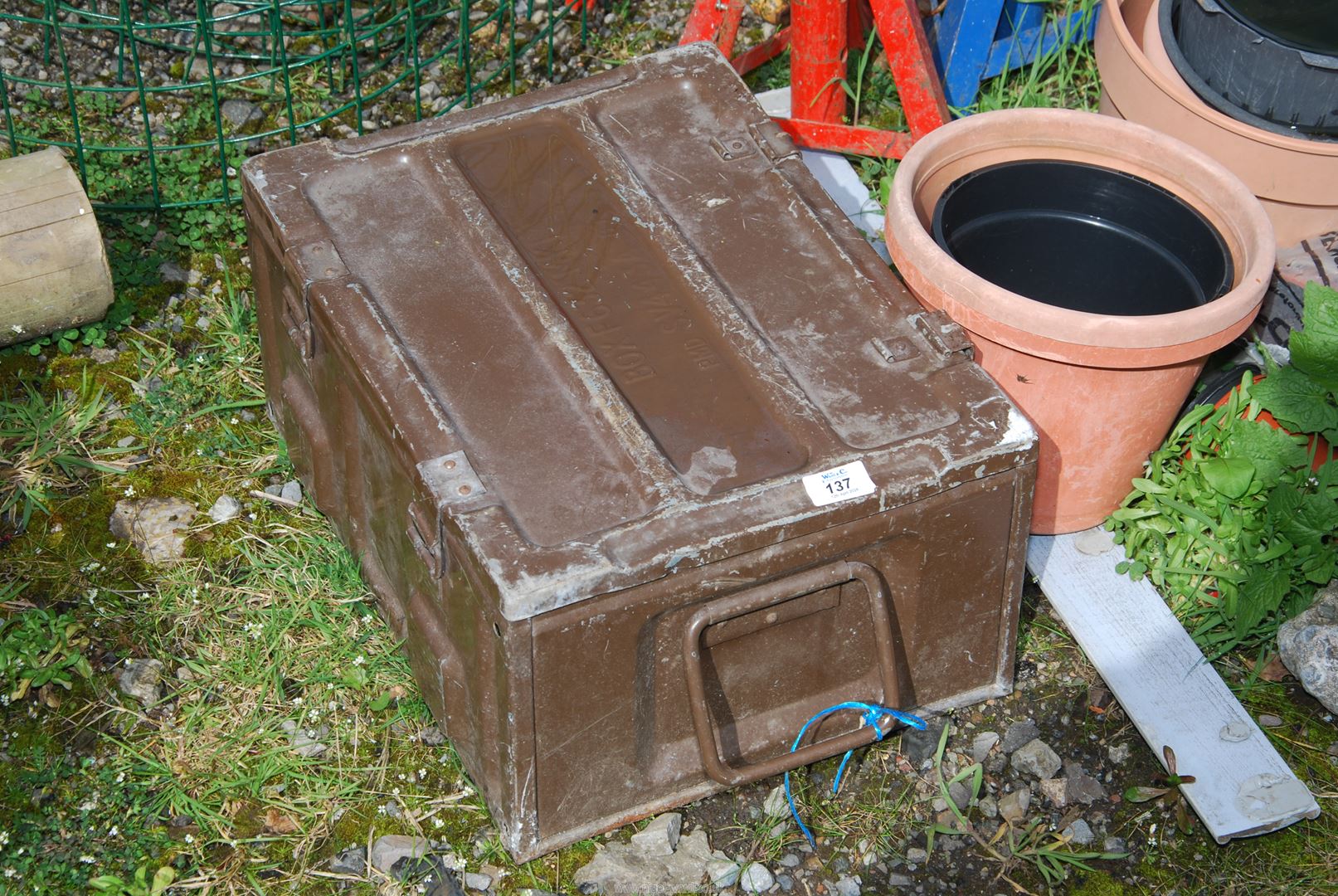 A military ammunition Box.