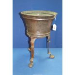 A large and impressive Khorassan bronze basin (probably for use as a brazier) with calligraphic