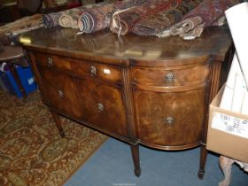 A rarely found, virtually identical pair of cross-banded Mahogany Sideboards,