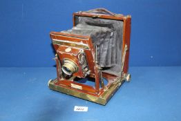 A Thornton Picard Half Plate bellows Camera with Time and Instantaneous shutter (early 1900's).