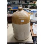 A large stoneware Flagon marked '1746 Geo. A.