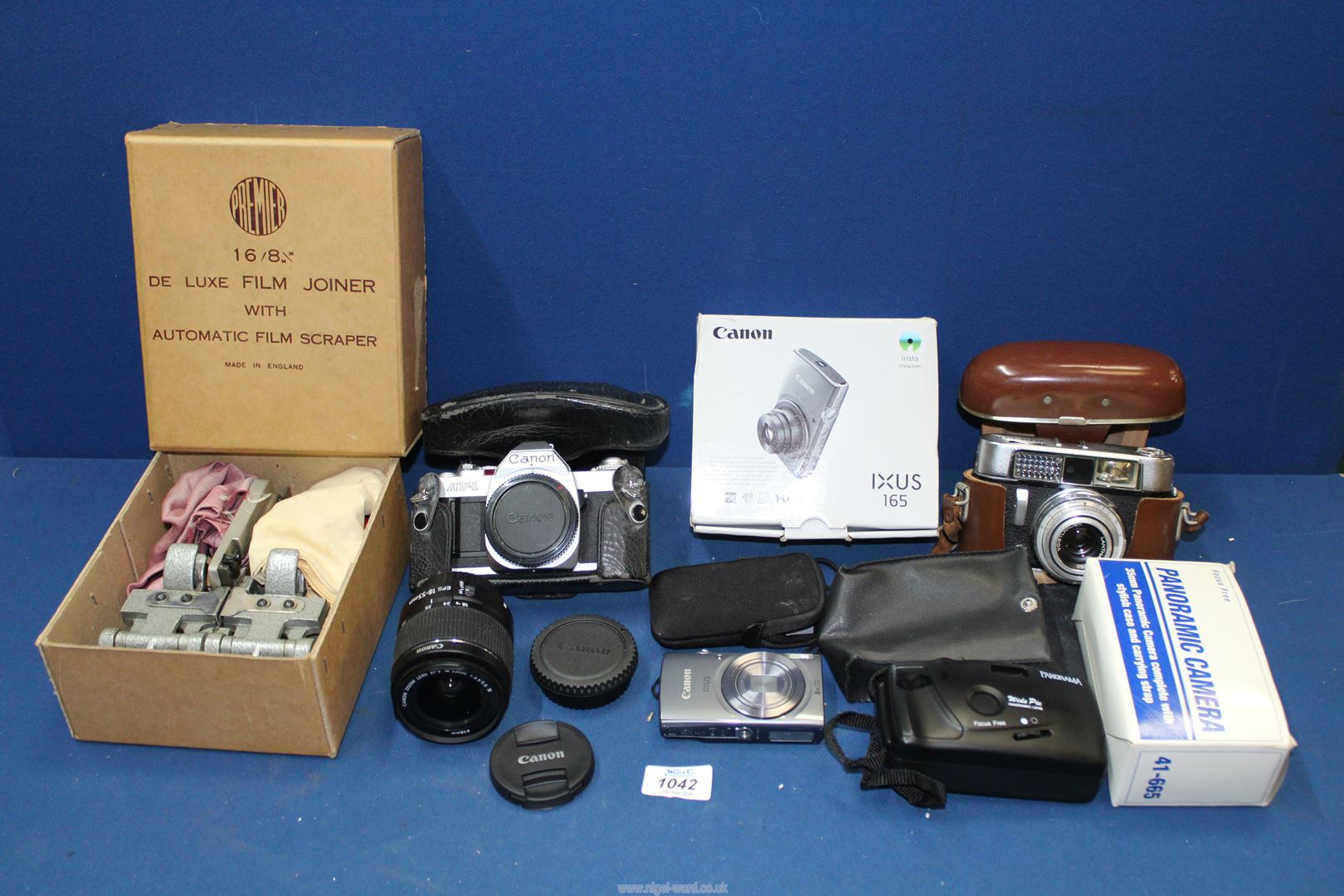 A quantity of Cameras including Voigtlaneher, Vito Clr, Canon Ixus 165 digital, etc.