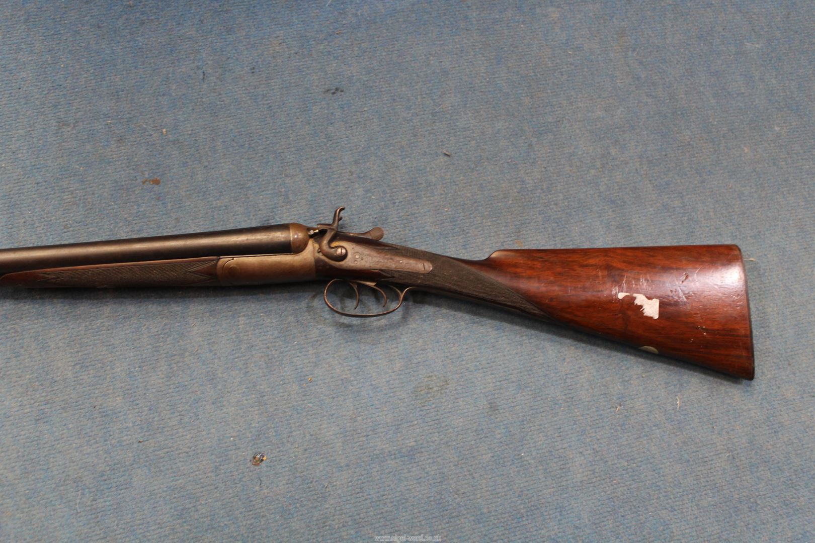 A BSA 12 Bore side by side open hammer Shotgun, serial no. - Image 2 of 6
