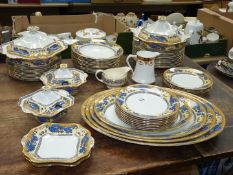 A Grimwades "Ming" part Dinner service in blue,