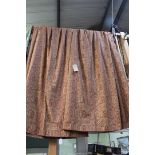 A pair of large Laura Ashley jacquard curtains, 85" drop x 109" wide in autumnal colours,