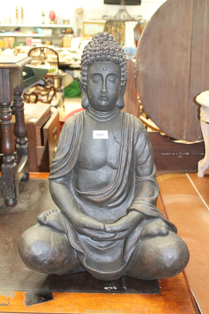 A contemporary cast figure of a Thai Buddha, 25'' tall.