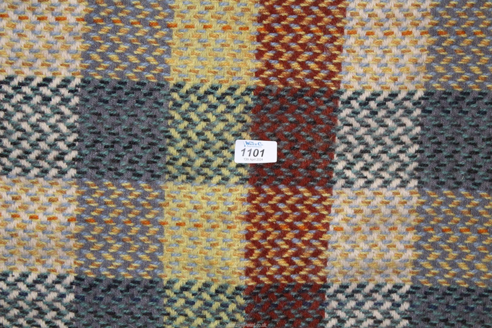 A 'Tweedmill' all wool single Blanket in multi-colour checks and flecks. - Image 2 of 3