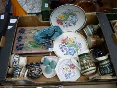 A quantity of miscellaneous pottery to include Poole Pottery; cruet set,