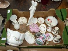 A quantity of china including Royal Doulton images "Carefree" figurine,