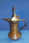 A large Ottoman bronze water pitcher, 18th c.