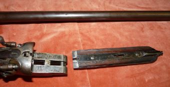 A 12 bore Italian open-hammer double-barrel side by side shotgun, serial no. 6308.