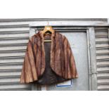 A vintage fur Cape, possibly Erwin having hidden front arm slits, no label,