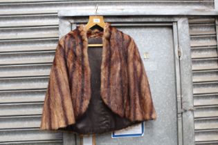 A vintage fur Cape, possibly Erwin having hidden front arm slits, no label,