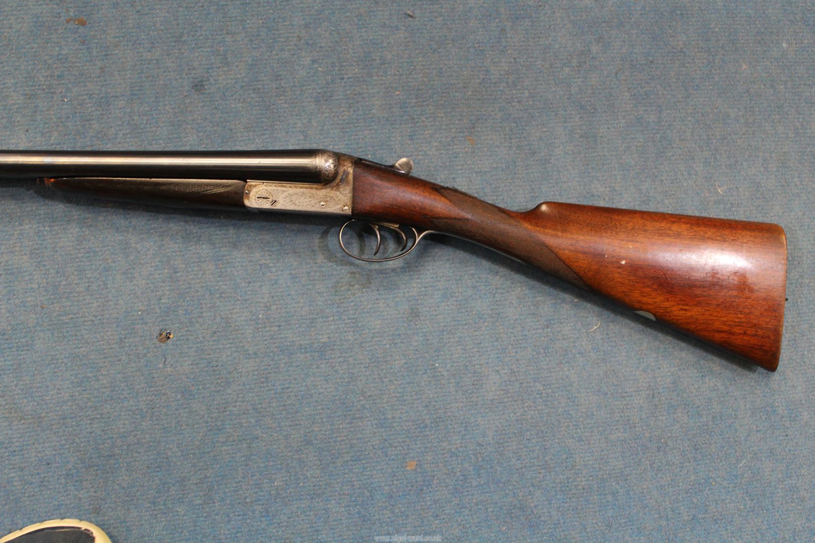 An Edgar Perks, Birmingham 12 bore double barrel Box-lock ejector, double trigger, - Image 3 of 13