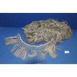 A length of vintage metallic fringing, 6" deep, approx. 8m.