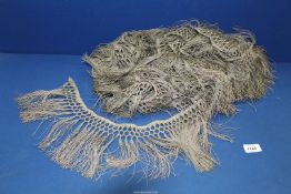 A length of vintage metallic fringing, 6" deep, approx. 8m.