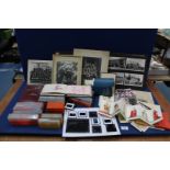 A quantity of black and white photographs, postcard album, two autograph albums, slides, etc.