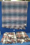 Three 'all wool' car rugs by Pennine Tweeds and Highland Home Industries.