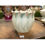 A large contemporary Art Nouveau style jardiniere by Blakeny, 11" diameter x 9 1/4" tall.