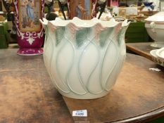 A large contemporary Art Nouveau style jardiniere by Blakeny, 11" diameter x 9 1/4" tall.