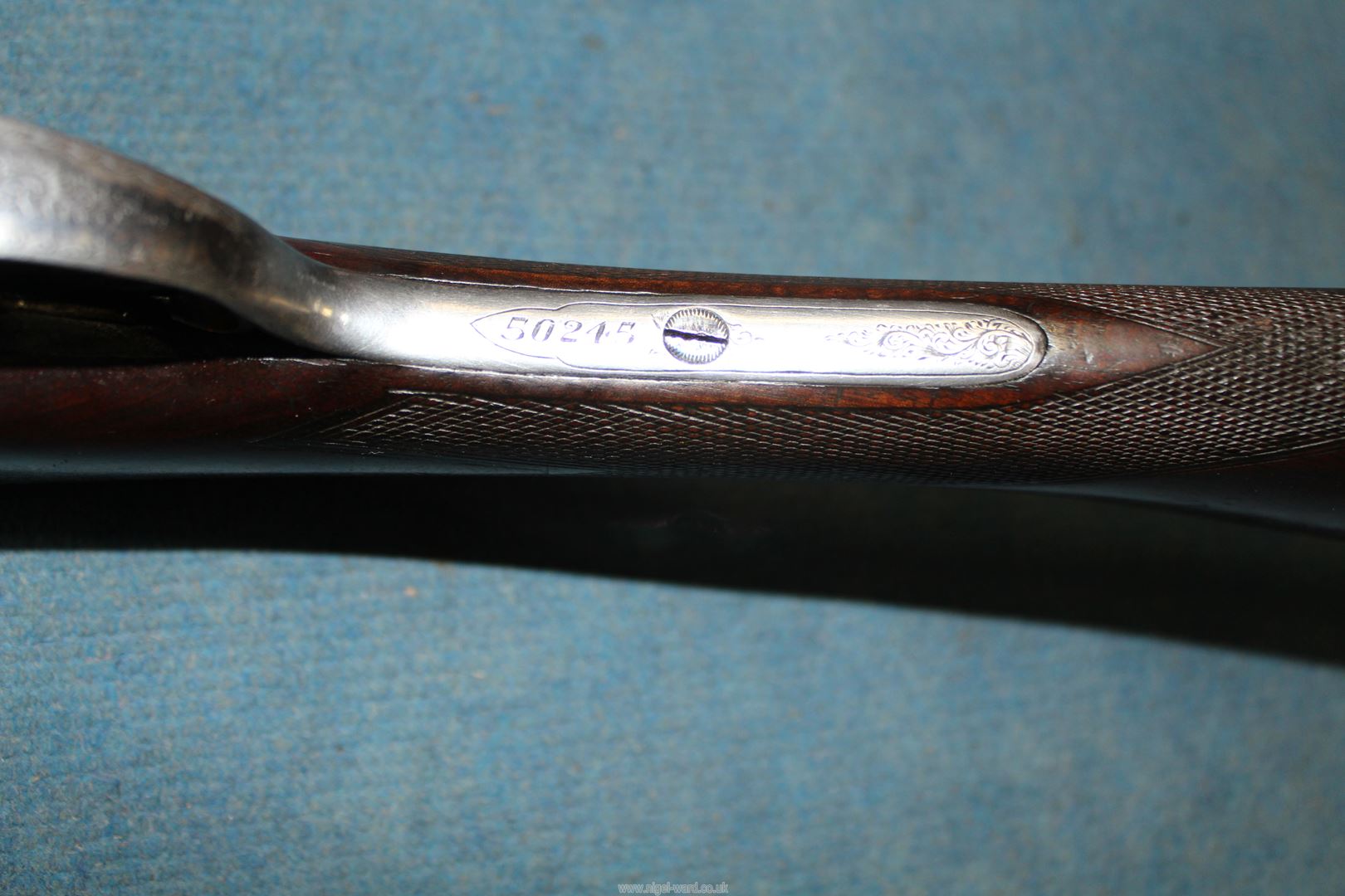 An Edgar Perks, Birmingham 12 bore double barrel Box-lock ejector, double trigger, - Image 9 of 13