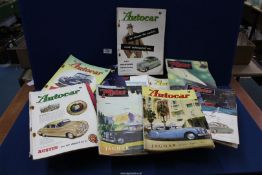 'The Motor Magazine' 1952-1960 (16) and 'The Autocar Magazine' 1953-1957 (21).