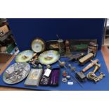 A quantity of miscellaneous including a small Davy lamp by Ferndale Coal & Mining Co,