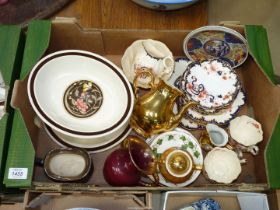 A quantity of china including a paragon part tea set, Crown Devon jug,