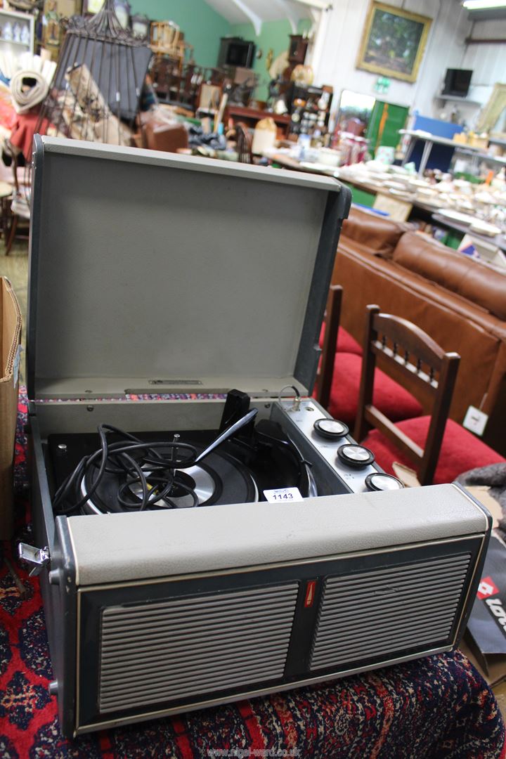 A vintage Bush record player 'Monarch' with tape recording facility.